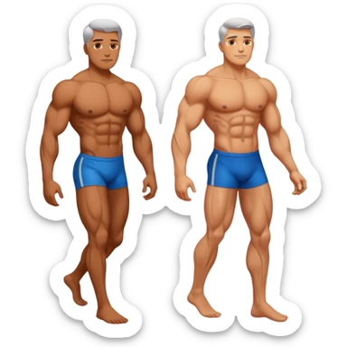 Character shedding an old body like a skin, new one stepping out sticker