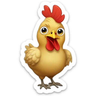 theodore roosevelt as a chicken sticker