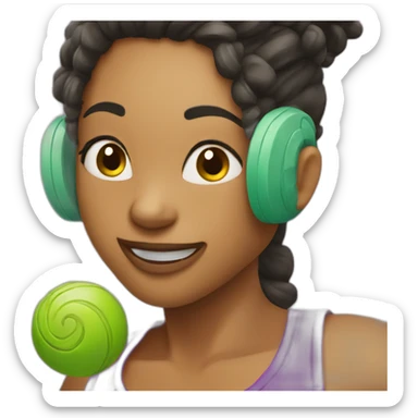 light green zumba sticker