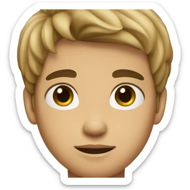 straight black haired boy with tan skin sticker