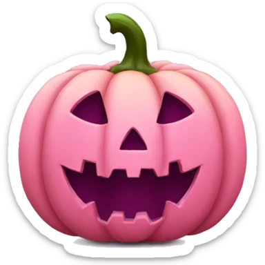 Pink Halloween pumpkin  sticker