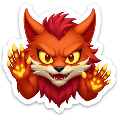 Alpha demon furry sticker