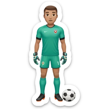 soccer goalkeeper full body and football boots sticker