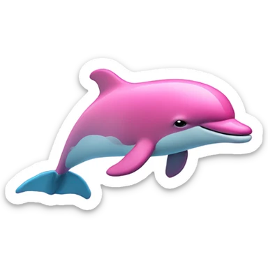 Pink dolphin  sticker