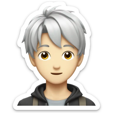 anime boy character  sticker