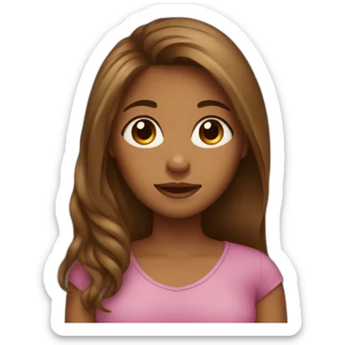 Brown complexion girl with long hairs sticker