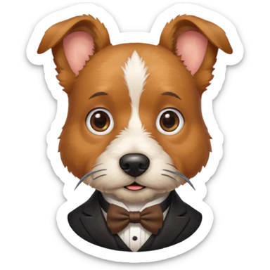 terrier gentleman sticker