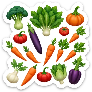 A bundle of different vegetables sticker