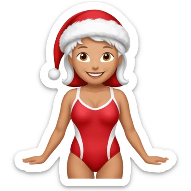 Beach Mrs Claus sticker
