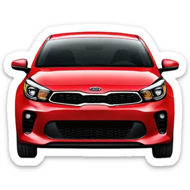 Red Kia Rio Sedan 2017 sticker