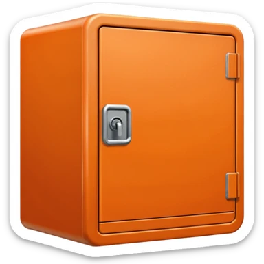 locker orange sticker