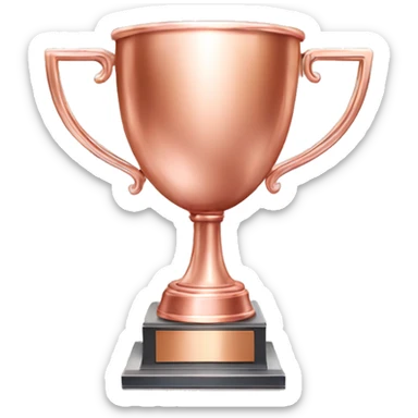 Rose gold trophy sticker