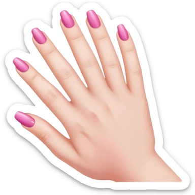 hand with painted fingernails sticker