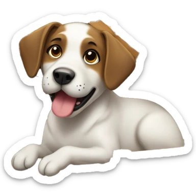 Dog in a doghouse sticker