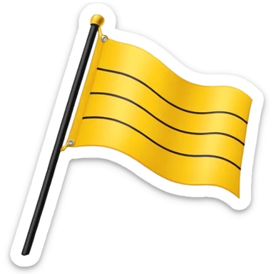 Create 2 yellow lined and 1 black lined flag emoji and put black line between yellow lines sticker