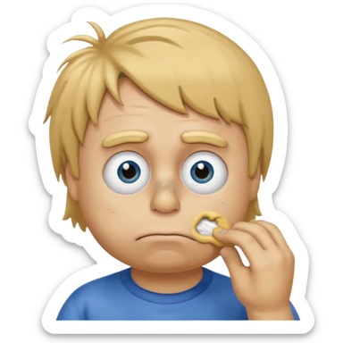 ralph wiggum nose picking sticker
