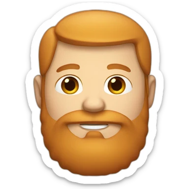 A man with a double chin and ginger beard sticker