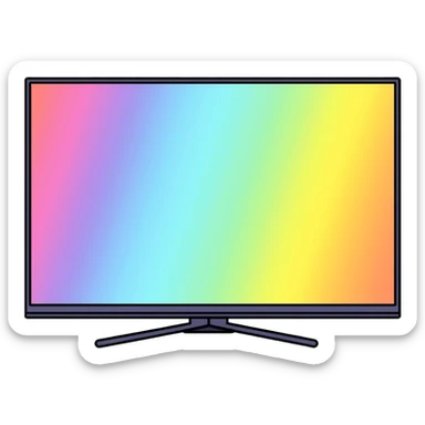 flat plasma TV screen with stand sticker