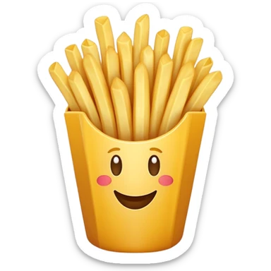 Smile French fry day  sticker