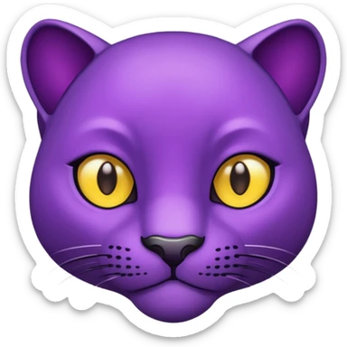 Purple Panther face turned to the slight right sticker