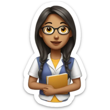 study girl sticker