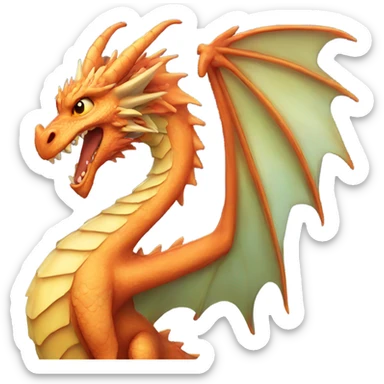 Fourth wing dragon  sticker