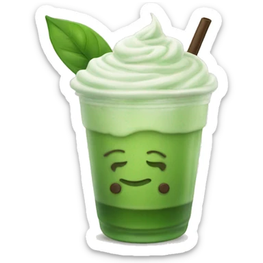 iced matcha latte  sticker
