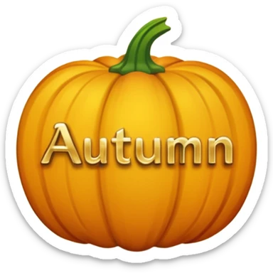 Autumn lettering sticker