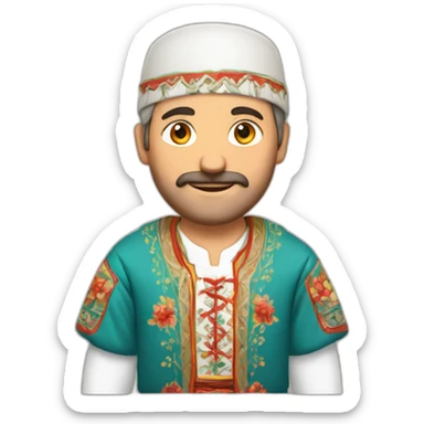 Man in traditional bulgarian clothing sticker
