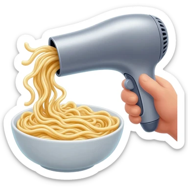 Hand-pulled noodles Dyson hair dryer sticker