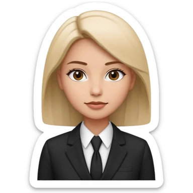 Business Photoshoot woman back and white style sticker