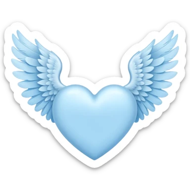 Light Blue heart with wing 🩵🪽 sticker