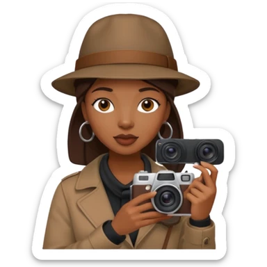 black woman Street Photographer sticker