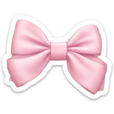 light pink bow on light pink bow sticker