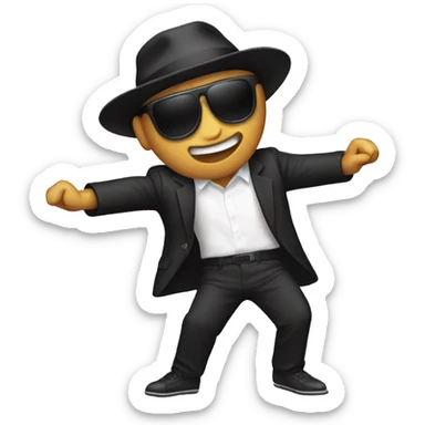 Person Dabbing and dancing gangnam style sticker