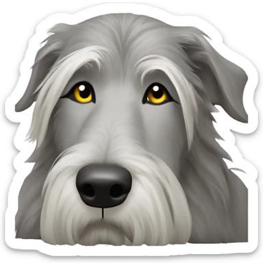 Grey irish wolfhound large laying down sticker