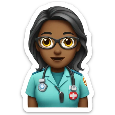 Girl paramedic sticker