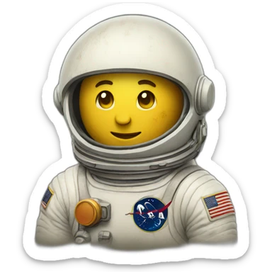 An-astronaut-with an old and worn-ou sticker