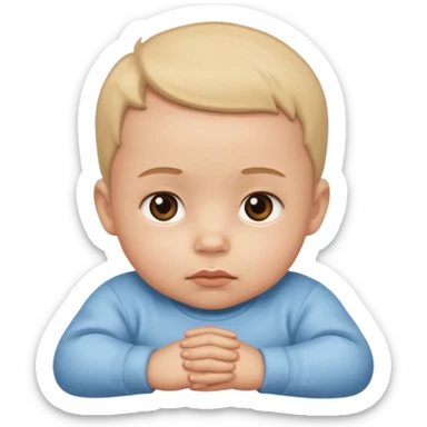 a baby who think sticker