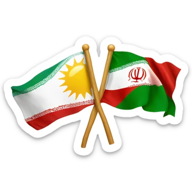 Lion and sun flag of Iran sticker