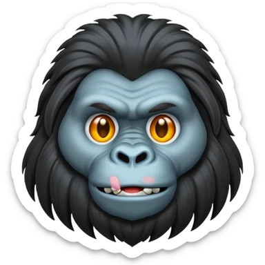 long haired gorilla sticker