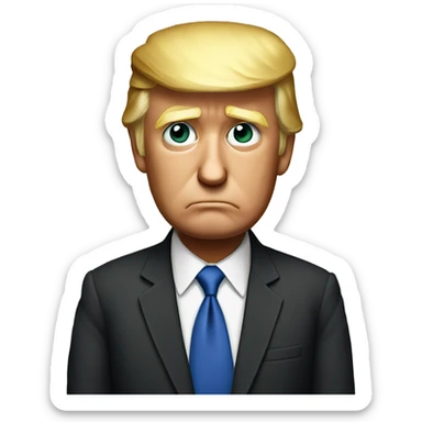 very sad donald trump sticker