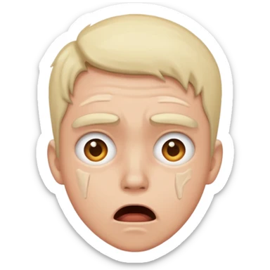 Distressed and panicked sticker