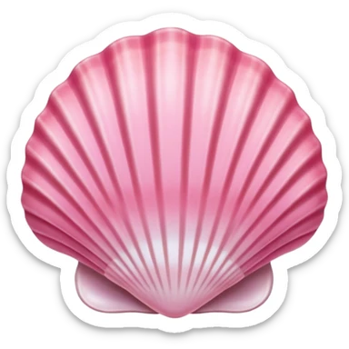 pink seashell sticker