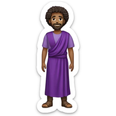 Stylish purple garments of Biblical Aaron sticker
