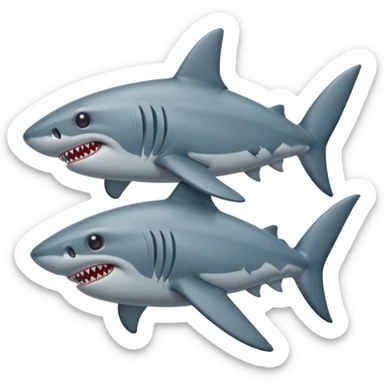 Акула с двумя головами sticker