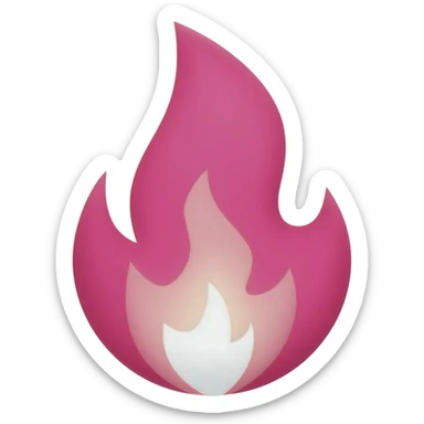 pink fire sticker