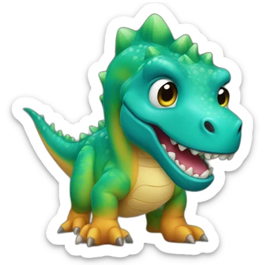 dinosaur funk sticker