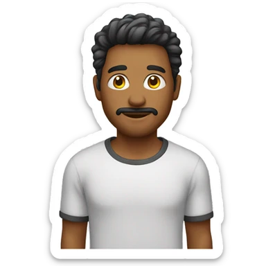 hombre con camiseta sticker