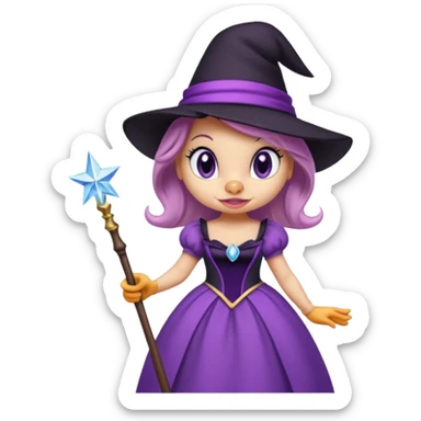 Daisy Duck as a glamorous witch  sticker